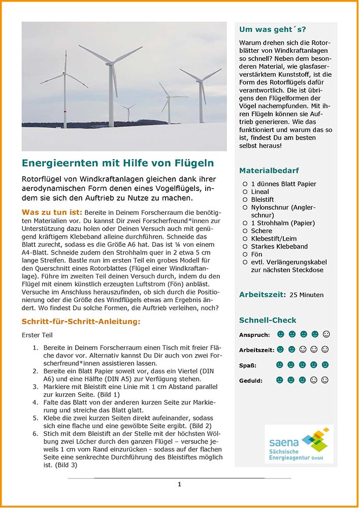 Bild von PDF von Forscherauftrag "Energieernten mit Hilfe von Flügeln"