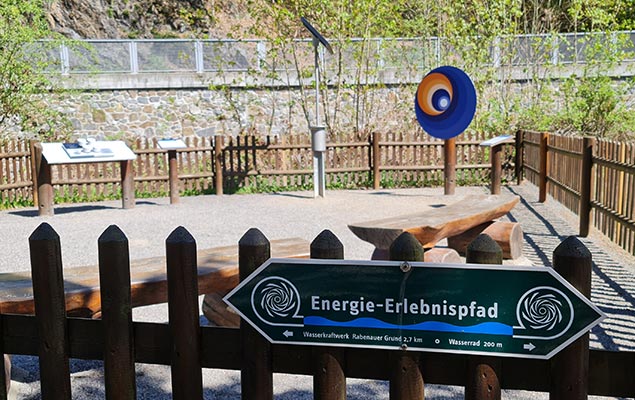 Schild des ENSO-Energie-Erlebnispfad