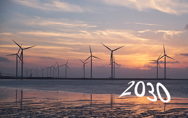 Offshore-Windpark mit Zahl 2030