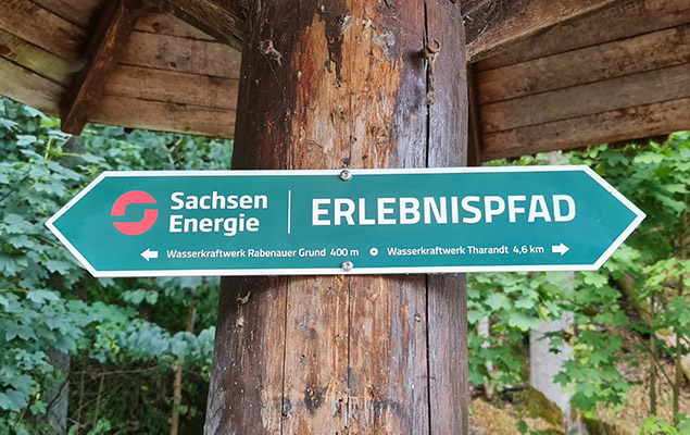 Energie Erlebnispfad: Beschilderung