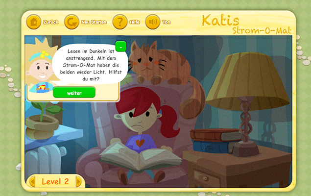 Screenshot aus der App Katis Strom-O-Mat