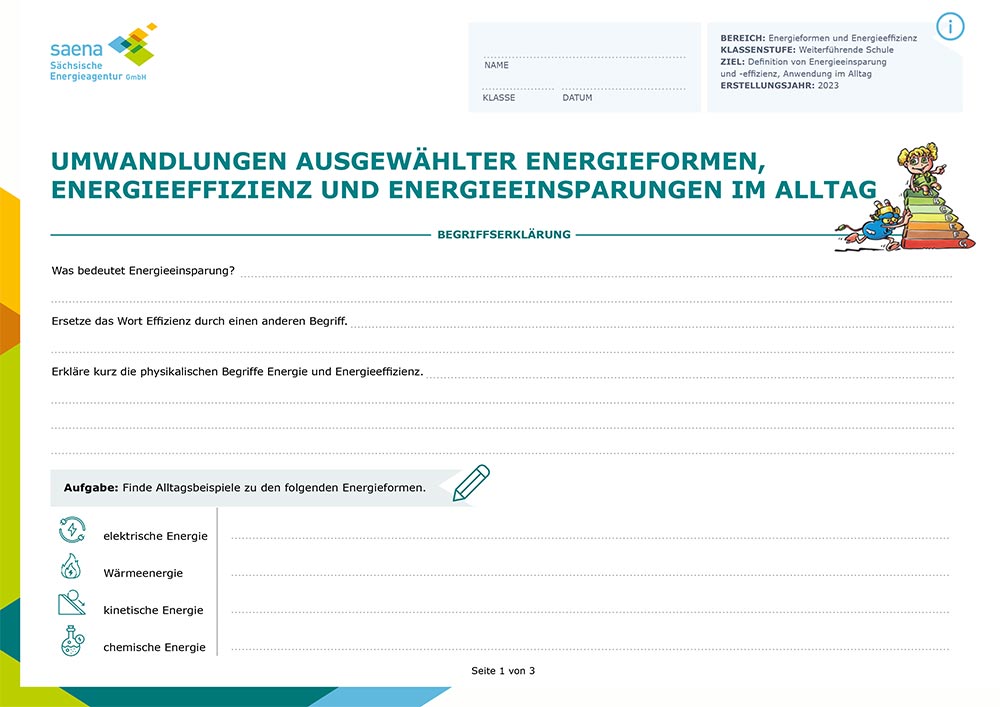 Screenshot Arbeitsblatt Energieeffizienz